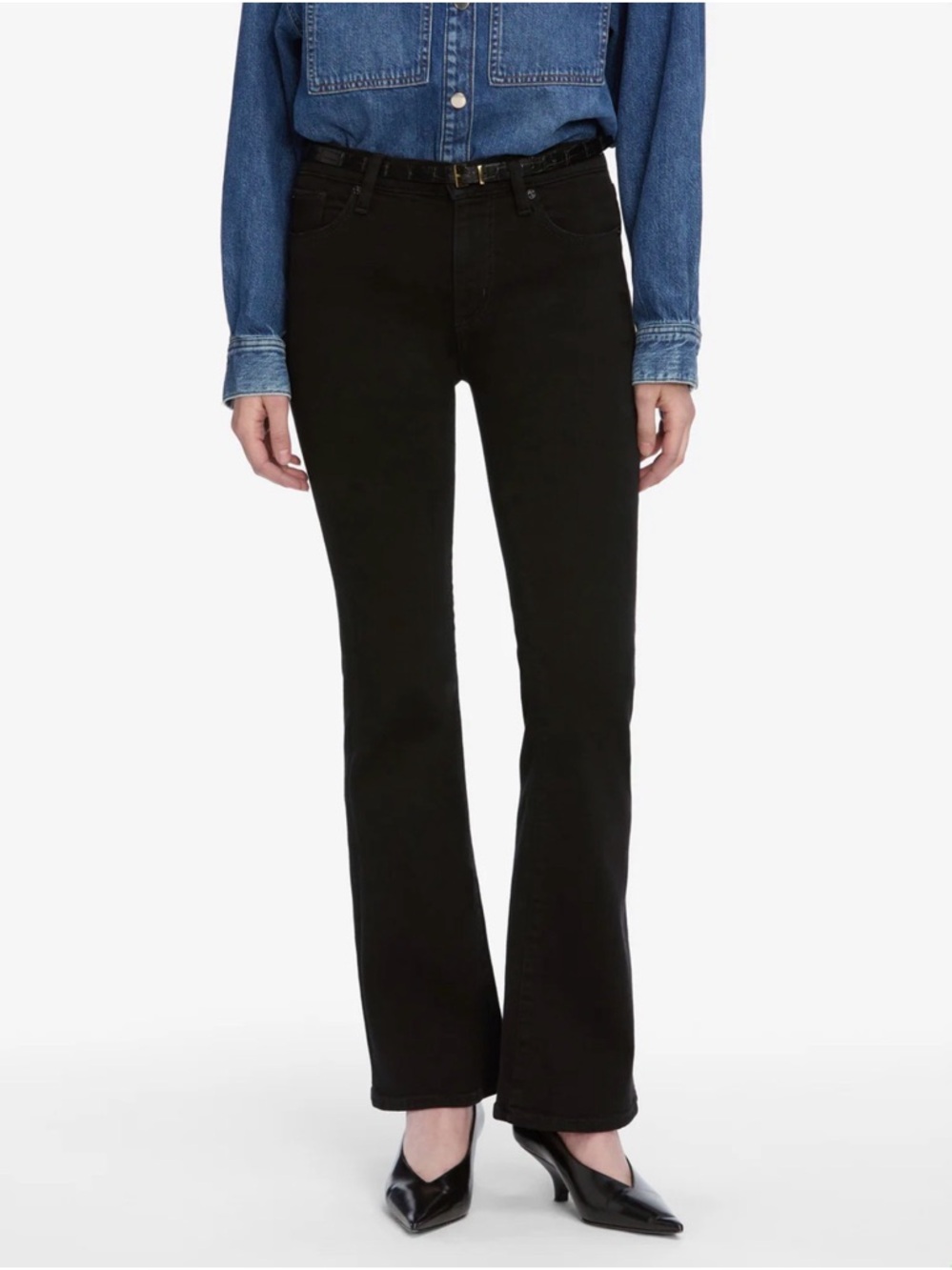 Frame “the Icon” Women's Black Flare Jeans